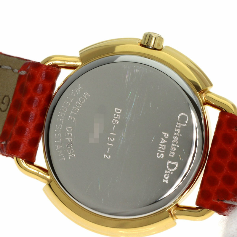 Christian Dior D58-121-2 女士圓形錶盤不鏽鋼皮革腕錶-20