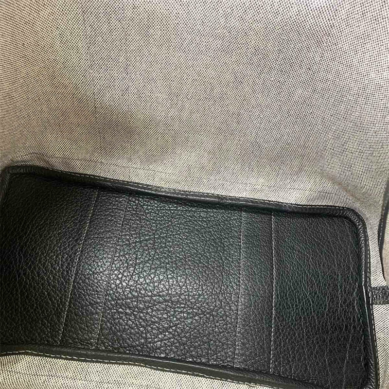 愛馬仕 (Hermes) Garden Party PM 手提包，採用 Toile H 皮革（黑色和灰色），飾有 G 字樣-7