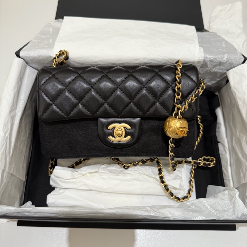 「M.Y精品」「全新」小香 24K金球20 coco20 大mini 金釦 cf20 送禮🎁-6