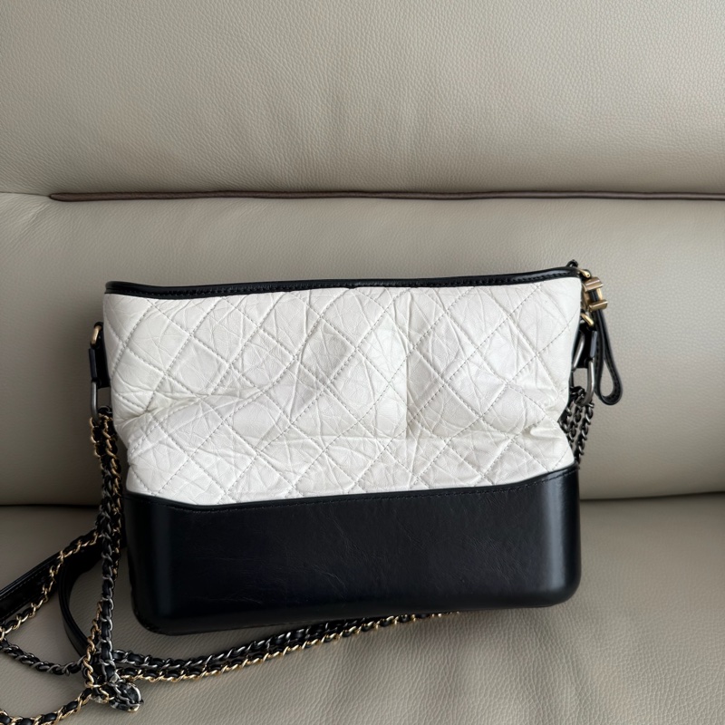 「M.Y精品」 Chanel 小香 白熊貓流浪包 中號 拼色鏈帶流浪包-3