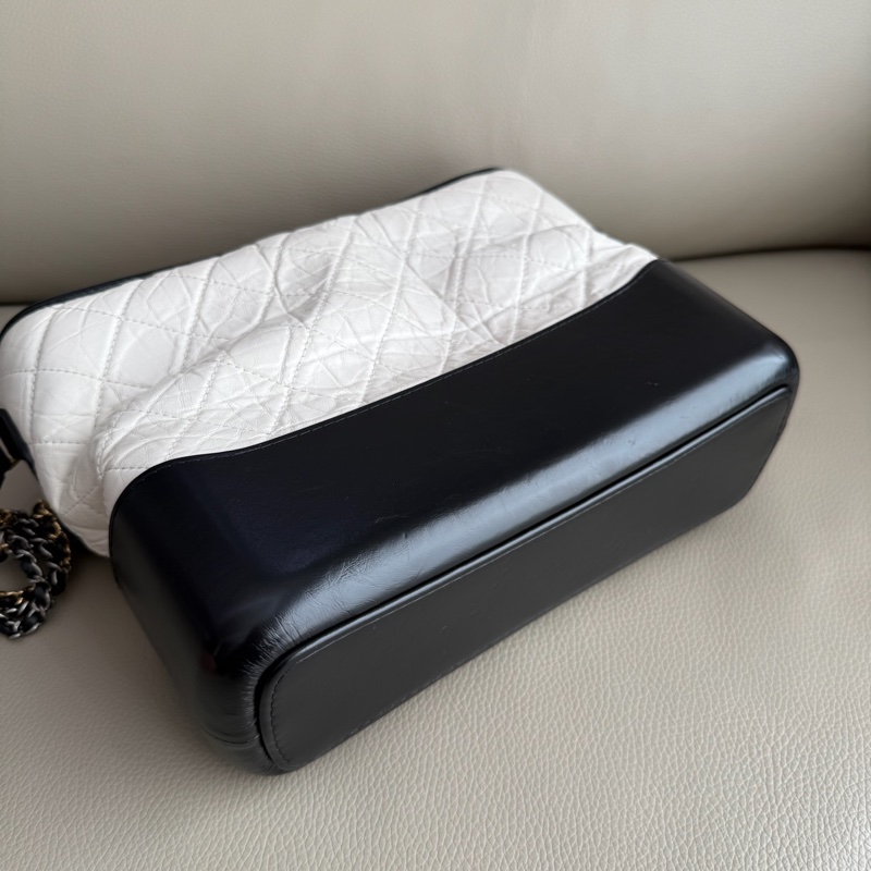 「M.Y精品」 Chanel 小香 白熊貓流浪包 中號 拼色鏈帶流浪包-4