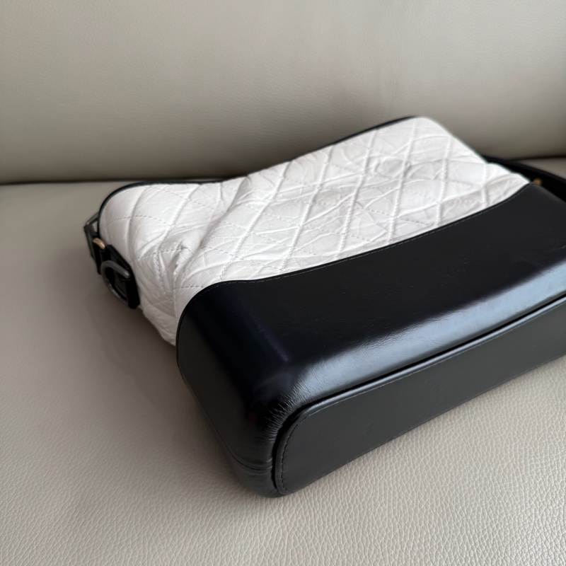 「M.Y精品」 Chanel 小香 白熊貓流浪包 中號 拼色鏈帶流浪包-6