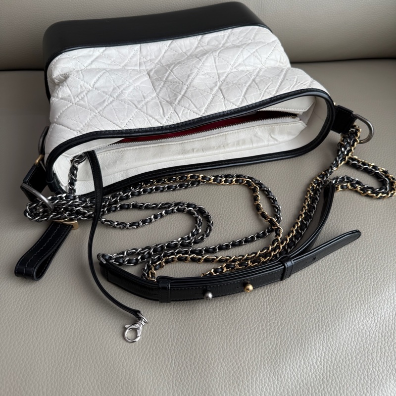 「M.Y精品」 Chanel 小香 白熊貓流浪包 中號 拼色鏈帶流浪包-8