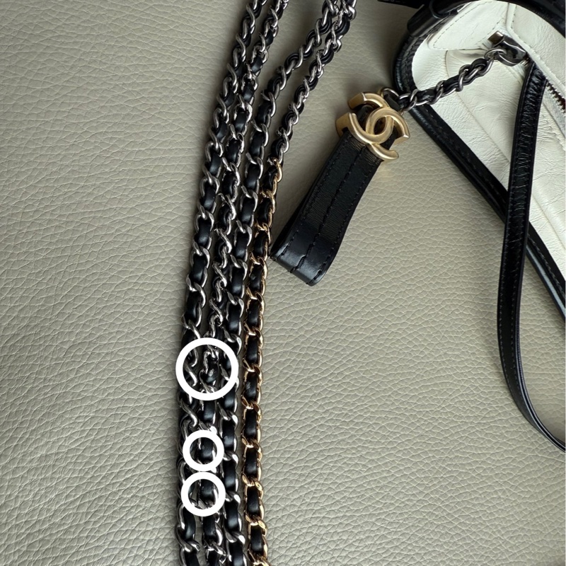 「M.Y精品」 Chanel 小香 白熊貓流浪包 中號 拼色鏈帶流浪包-20