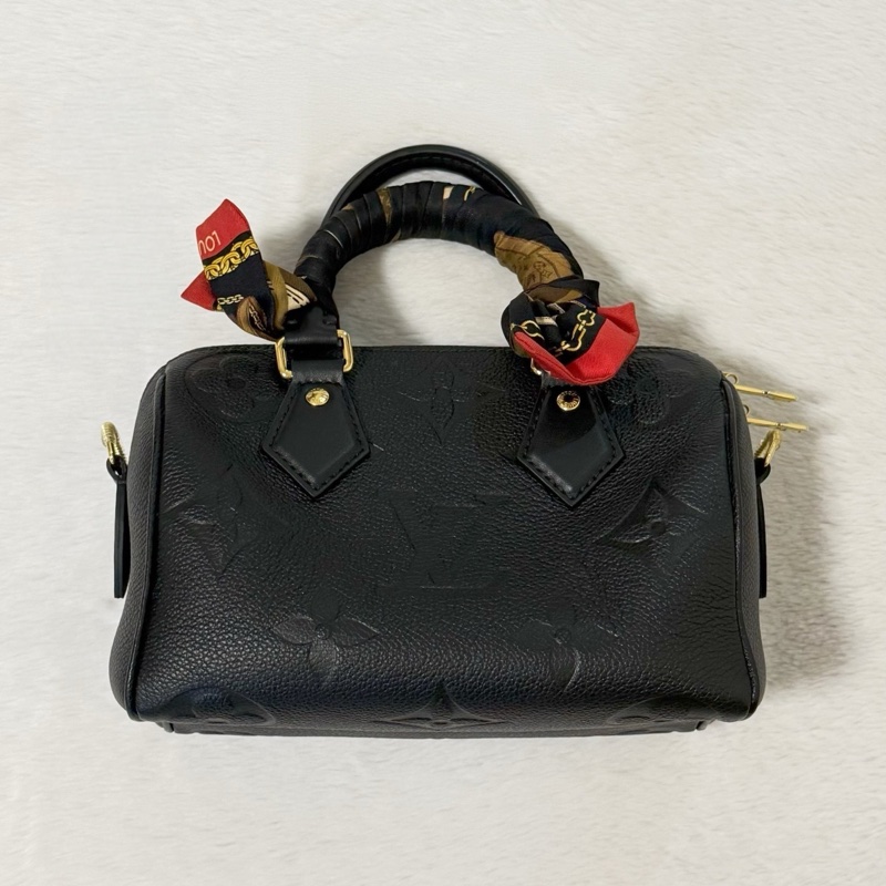 Louis Vuitton Speedy 20 黑色 （含LV長絲巾)-0