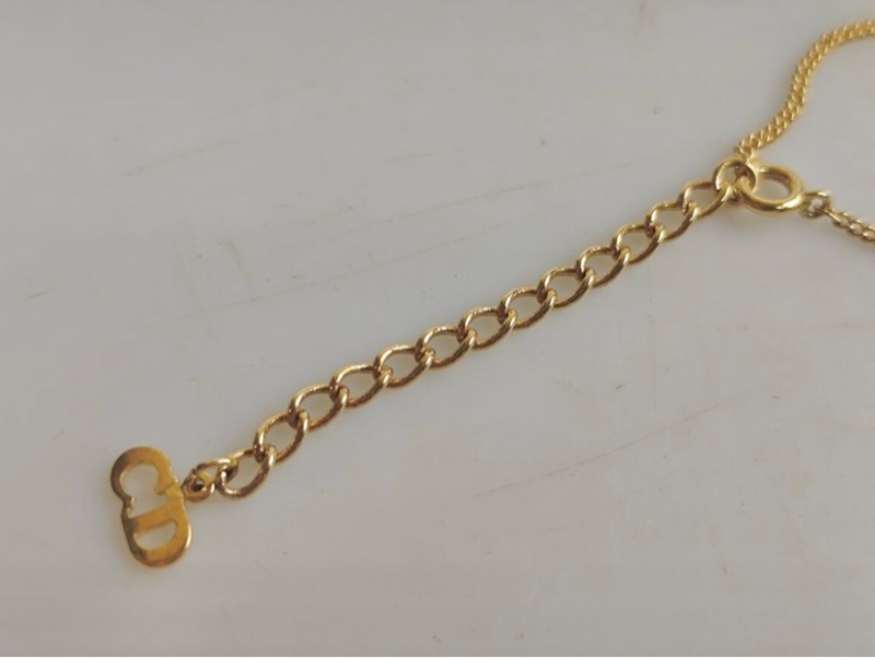 Christian Dior 經典金色CD愛心麻花邊項鍊   極美稀有款✨-3