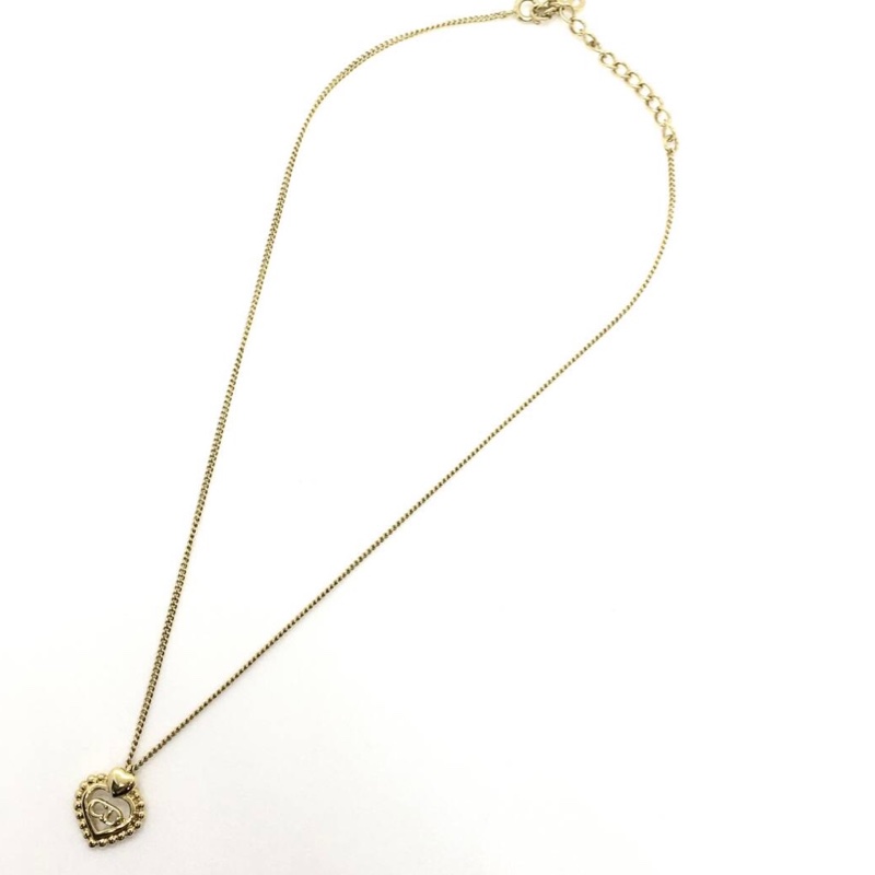 Christian Dior 經典金色CD愛心麻花邊項鍊   極美稀有款✨-11