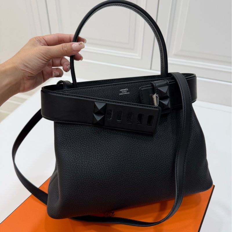 HERMES 愛馬仕 Medor 黑色 手提包 肩背包 側背包 斜背包-4