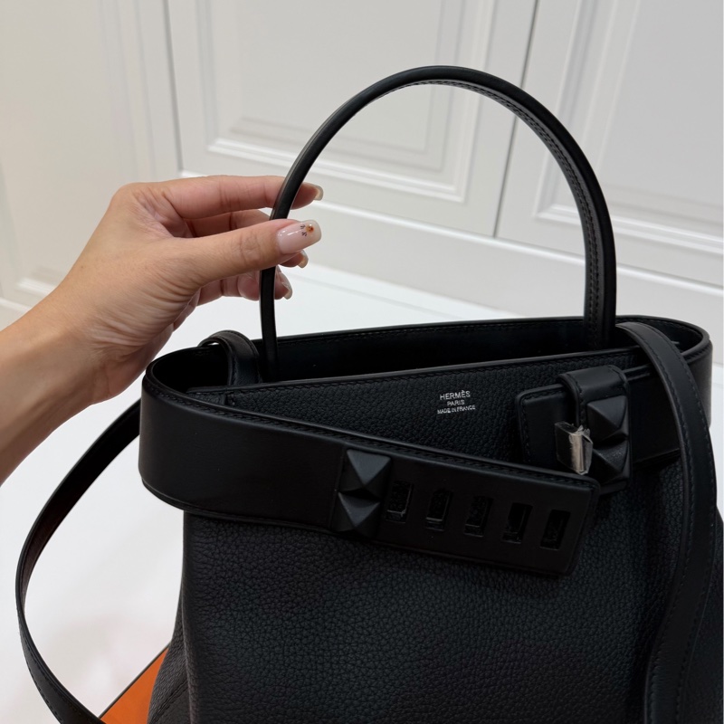 HERMES 愛馬仕 Medor 黑色 手提包 肩背包 側背包 斜背包-10