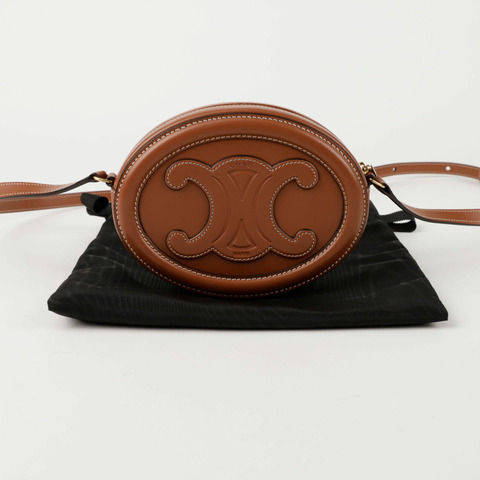 CELINE 10I703DPQ Triope 橢圓形脈衝斜背包