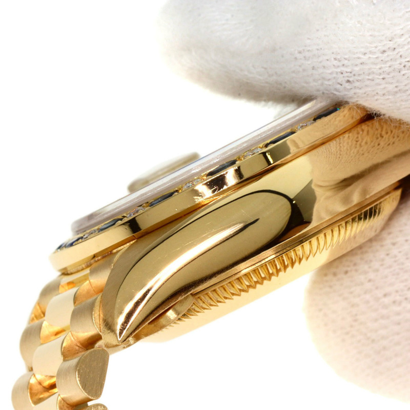 勞力士 69198SA Datejust 藍寶石鑽石腕錶，18K黃金錶殼，鑲嵌鑽石和藍寶石，女士款-15