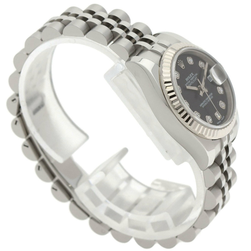 勞力士 179174G Datejust 10P 鑲鑽女錶，精鋼/18K 白金錶殼-1