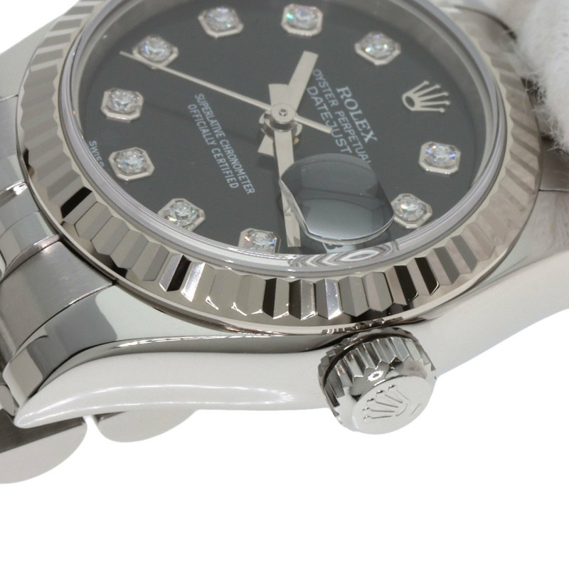 勞力士 179174G Datejust 10P 鑲鑽女錶，精鋼/18K 白金錶殼-16