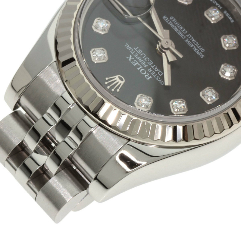 勞力士 179174G Datejust 10P 鑲鑽女錶，精鋼/18K 白金錶殼-17