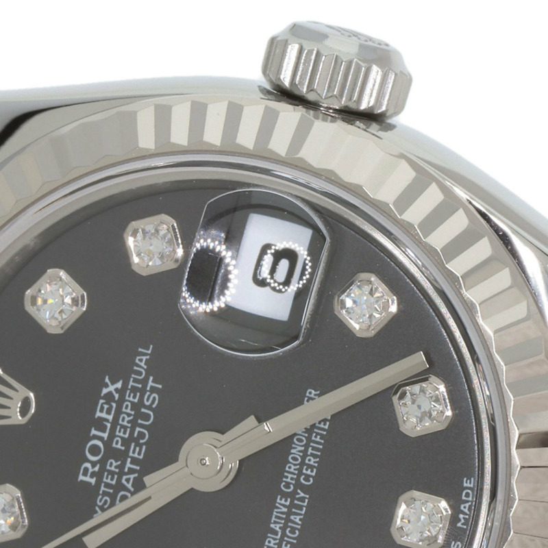 勞力士 179174G Datejust 10P 鑲鑽女錶，精鋼/18K 白金錶殼-23