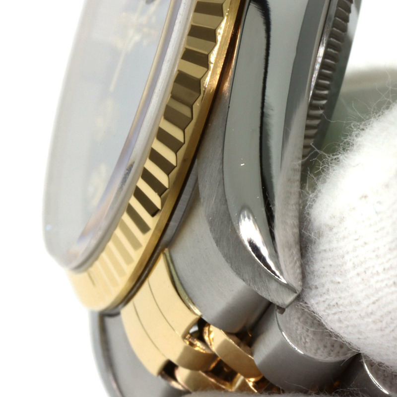 勞力士 16233G Datejust 10P 鑲鑽藍色漸變不鏽鋼腕錶，SSx18KYG，18KYG，男士-12