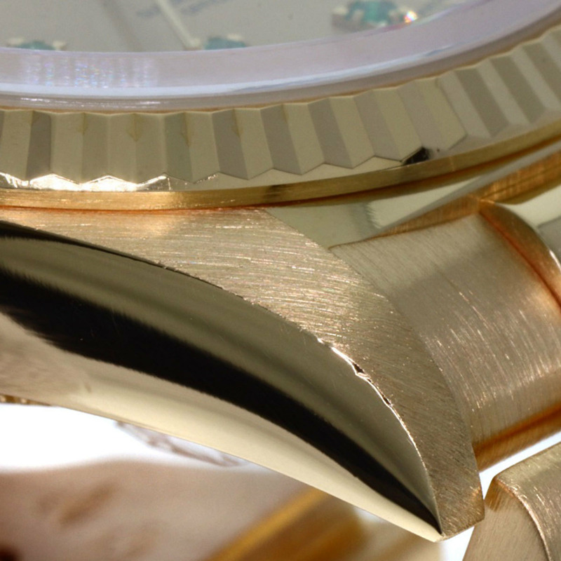 勞力士 18238LE 星期日曆型祖母綠鑲鑽腕錶，18K黃金（18KYG）男士款-14