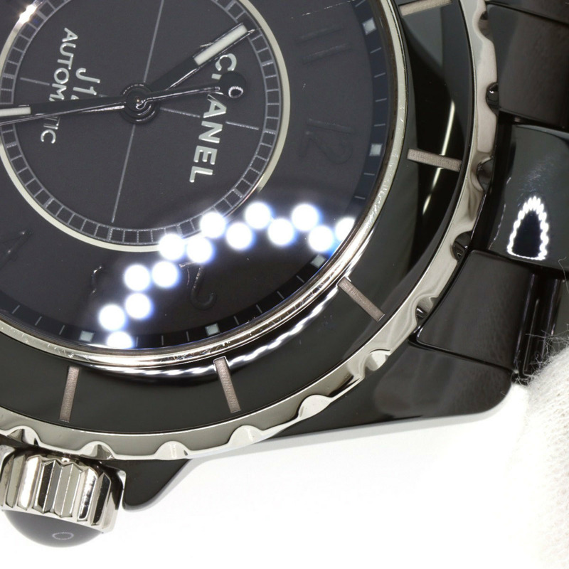 香奈兒 H3829 J12 38毫米黑色陶瓷男士腕錶-16