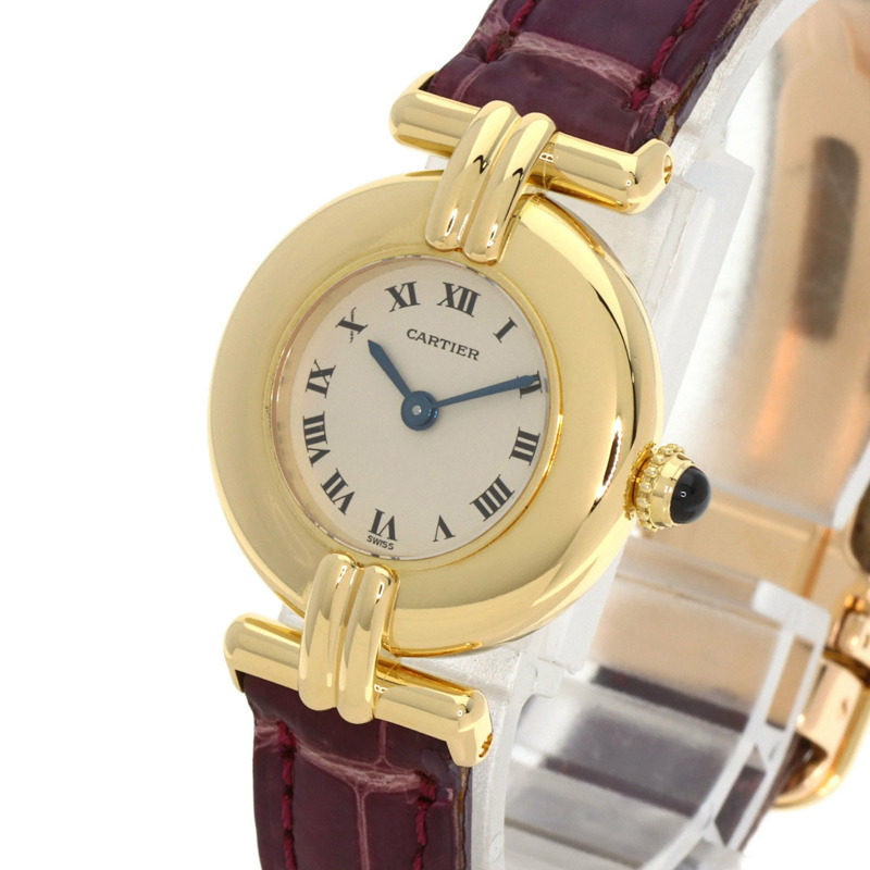 卡地亞 Must Corise 女士腕錶 W15051A8，18K 黃金錶殼，皮革錶帶-2