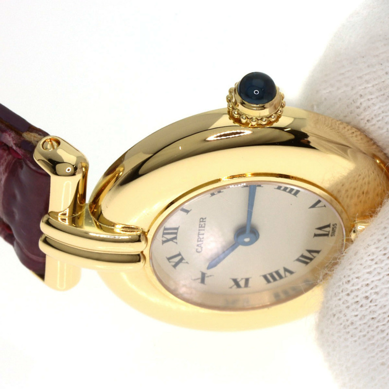 卡地亞 Must Corise 女士腕錶 W15051A8，18K 黃金錶殼，皮革錶帶-14