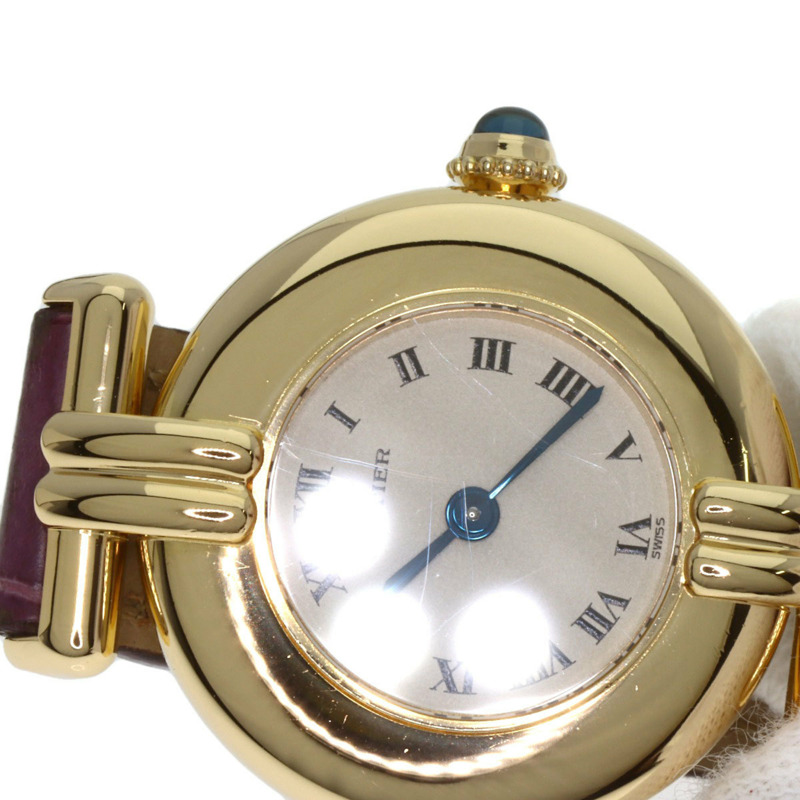 卡地亞 Must Corise 女士腕錶 W15051A8，18K 黃金錶殼，皮革錶帶-23