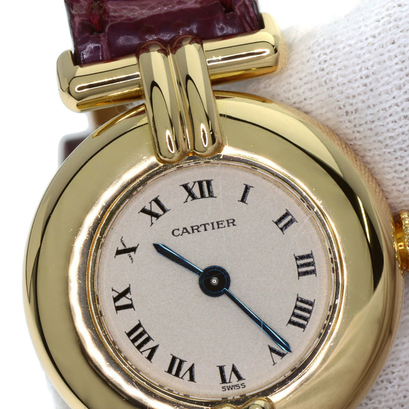 卡地亞 Must Corise 女士腕錶 W15051A8，18K 黃金錶殼，皮革錶帶-25