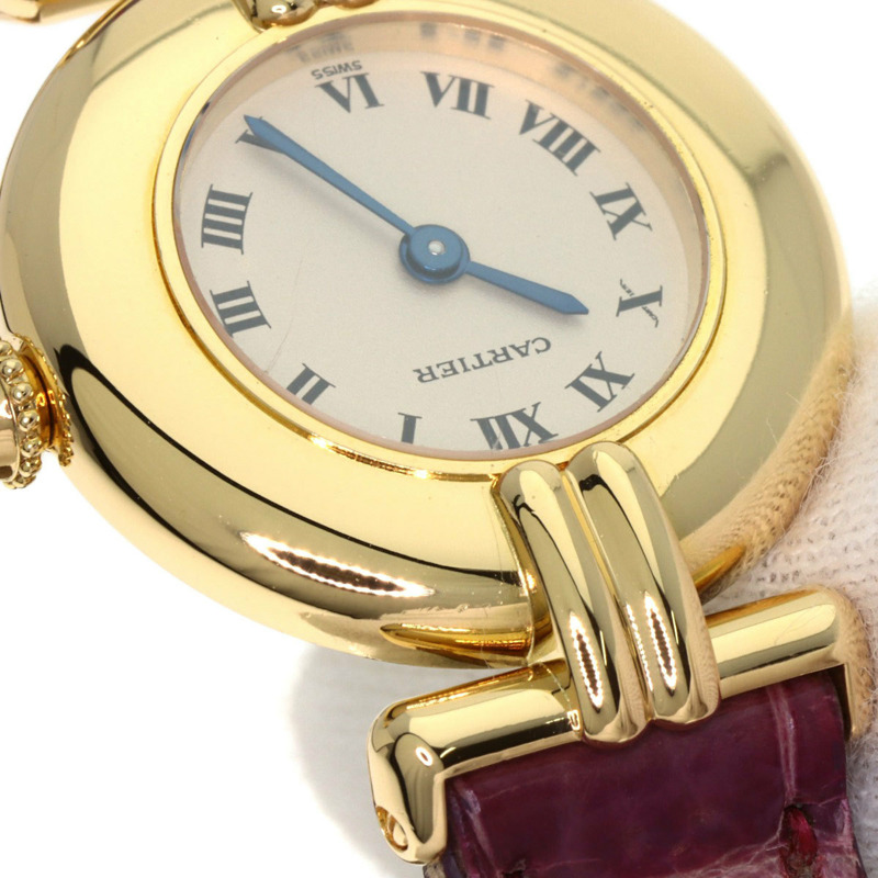 卡地亞 Must Corise 女士腕錶 W15051A8，18K 黃金錶殼，皮革錶帶-26