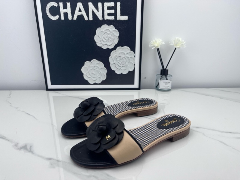 98新 chanel香奈兒 山茶花涼拖 36.5碼-1