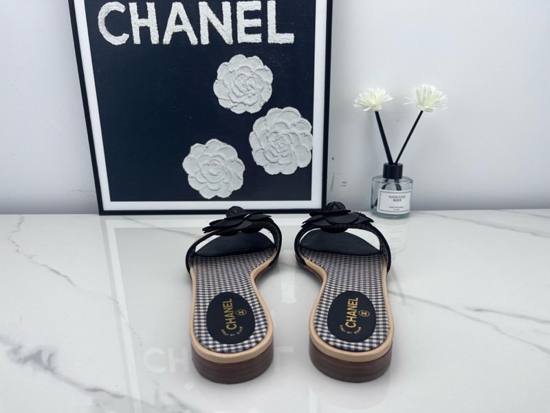 98新 chanel香奈兒 山茶花涼拖 36.5碼-2