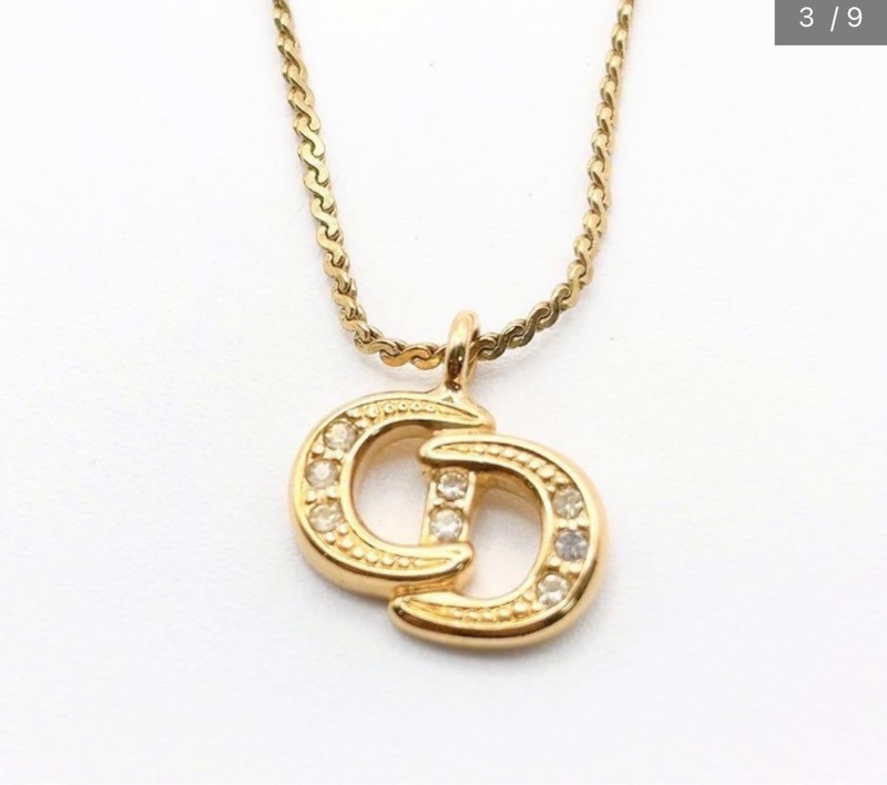 Christian Dior 經典CD標誌水鑽項鍊  極美✨-2