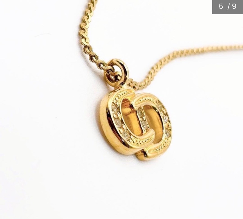 Christian Dior 經典CD標誌水鑽項鍊  極美✨-4