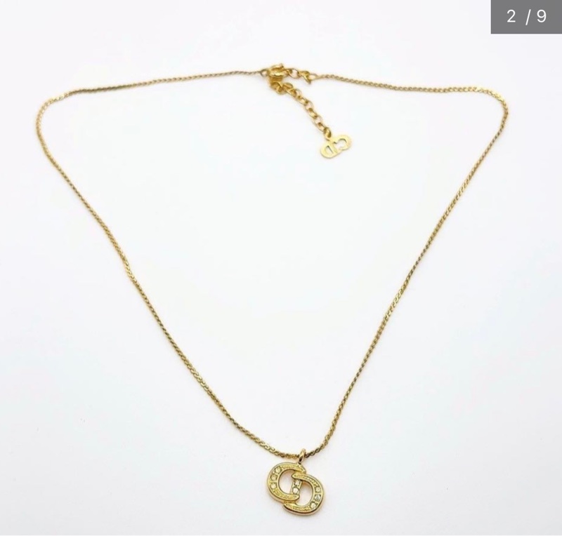 Christian Dior 經典CD標誌水鑽項鍊  極美✨-6