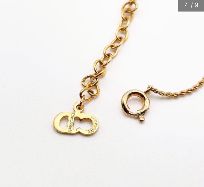 Christian Dior 經典CD標誌水鑽項鍊  極美✨-8