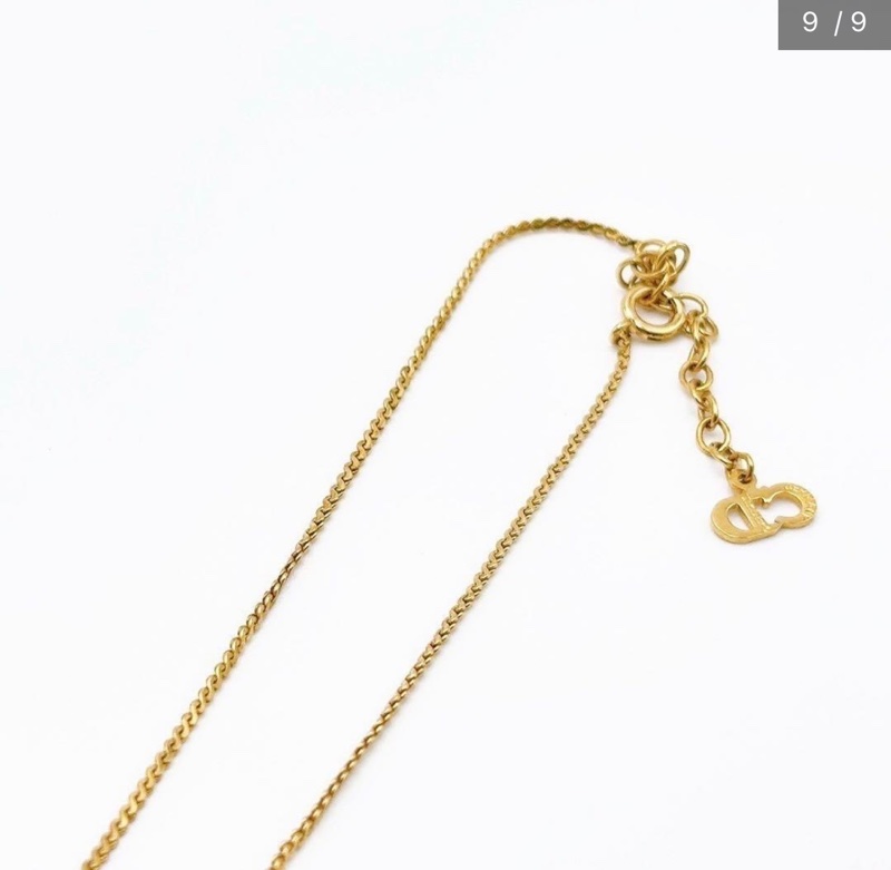 Christian Dior 經典CD標誌水鑽項鍊  極美✨-9
