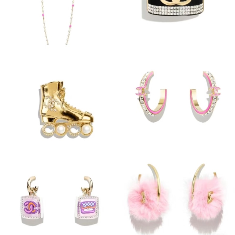 CHANEL 直排輪胸針Brooch 24C 俏皮童趣🎠金色珍珠水鑽💓細節滿滿-9