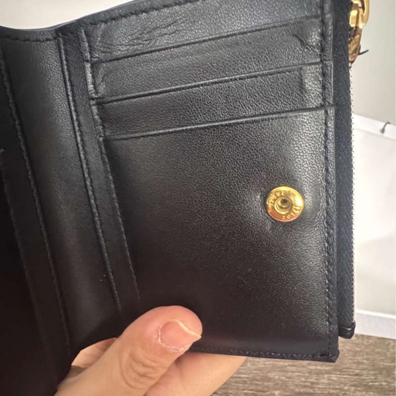 Dior Caro Dahlia 九五新短夾錢包 黑色柔軟 Cannage 籐格紋小牛皮-15