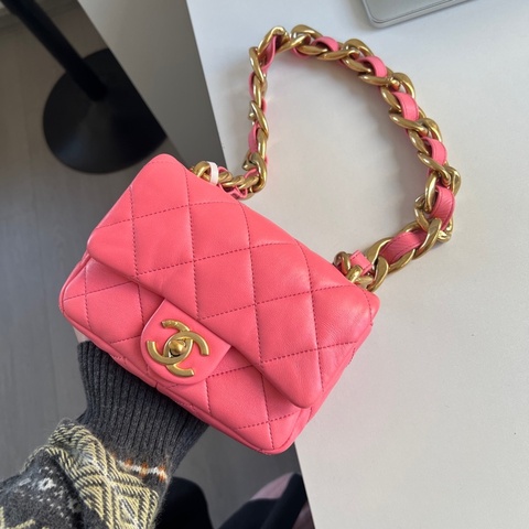 🫧Chanel 粗鏈條方胖子 夢幻粉色 專櫃五折價！