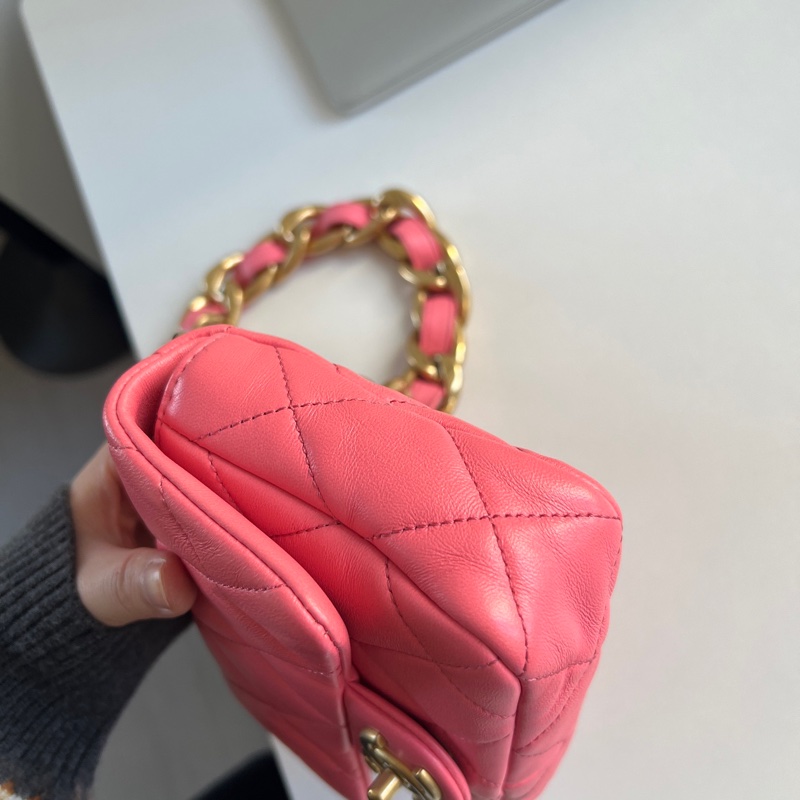 🫧Chanel 粗鏈條方胖子 夢幻粉色 專櫃五折價！-2