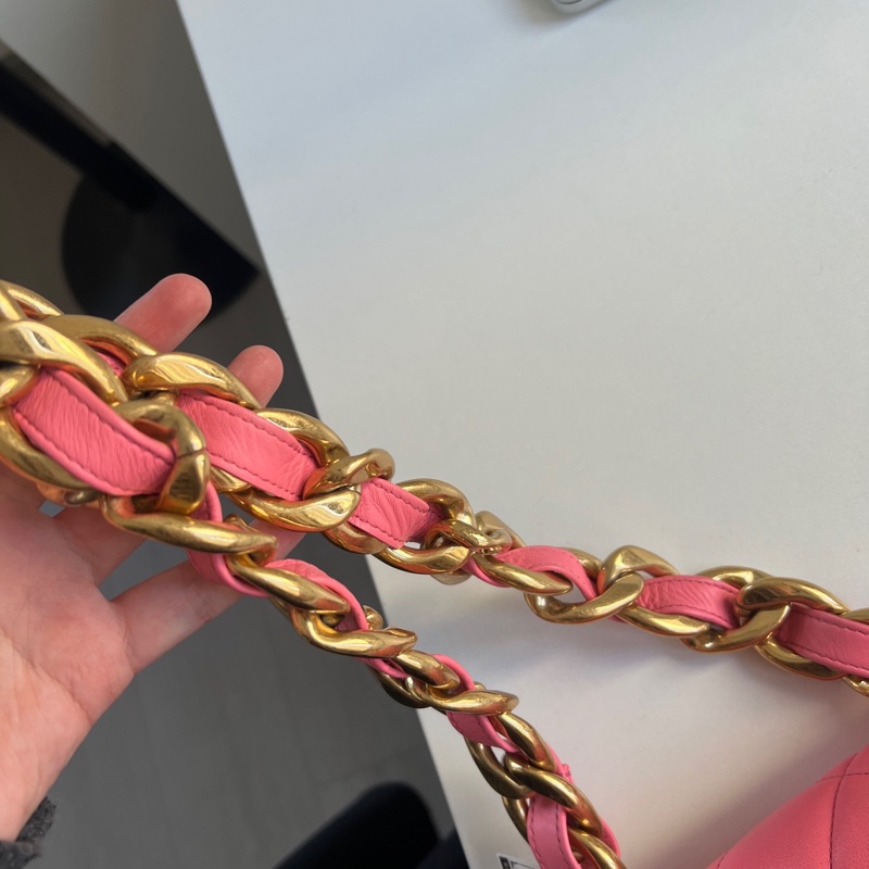 🫧Chanel 粗鏈條方胖子 夢幻粉色 專櫃五折價！-5