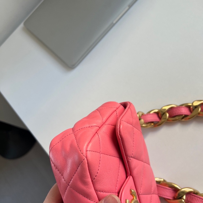 🫧Chanel 粗鏈條方胖子 夢幻粉色 專櫃五折價！-10
