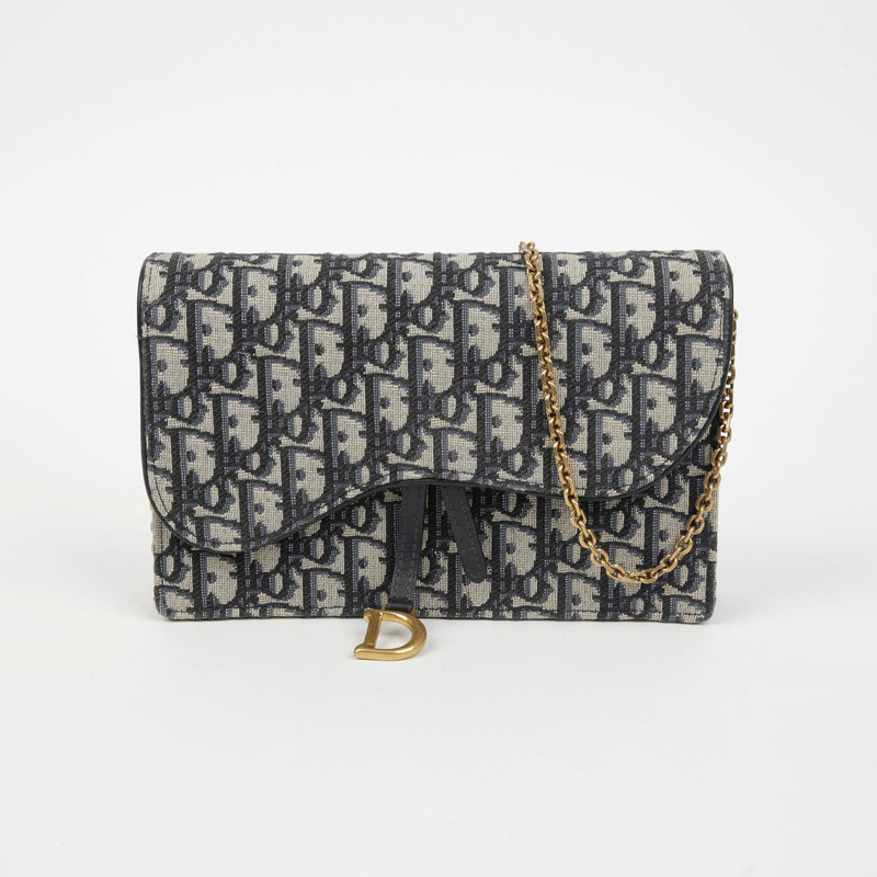 DIOR S5907CTZQ 馬鞍形中型鏈條斜背包-0