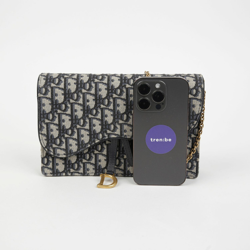 DIOR S5907CTZQ 馬鞍形中型鏈條斜背包-4