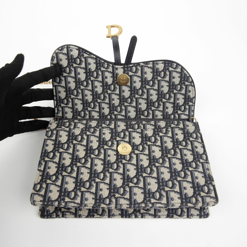 DIOR S5907CTZQ 馬鞍形中型鏈條斜背包-5