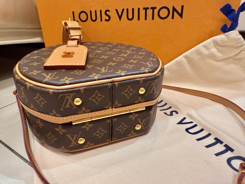 (9.9成新)LOUIS VUITTON Petite BofteChapeau 硬殼帽子盒圓餅包 M43514肩背手提包-5