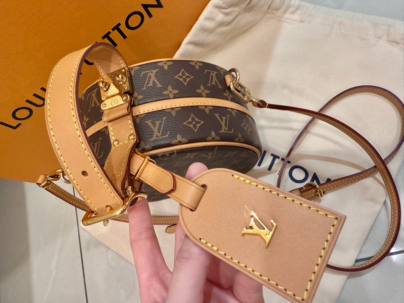 (9.9成新)LOUIS VUITTON Petite BofteChapeau 硬殼帽子盒圓餅包 M43514肩背手提包-16