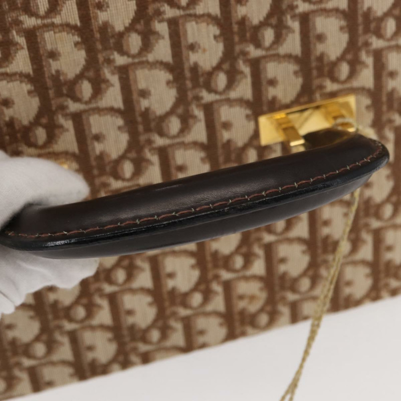 【日本直送】Christian Dior Trotter帆布化妝包 米色金色 正品 143663V-6