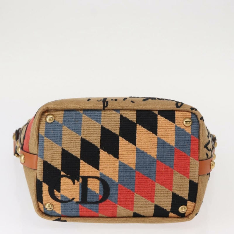 【日本直送】Christian Dior帆布肩背包，金色棕色，正品ka149M-4