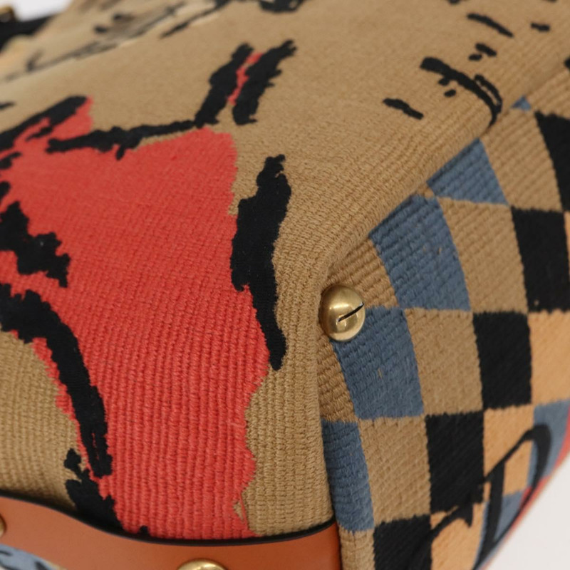 【日本直送】Christian Dior帆布肩背包，金色棕色，正品ka149M-8