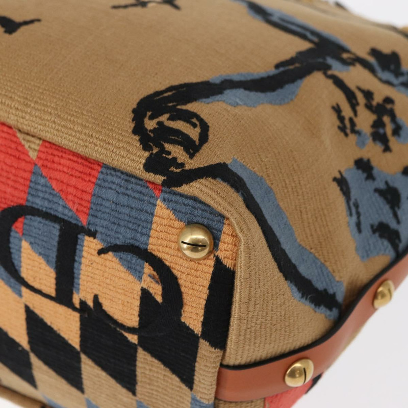 【日本直送】Christian Dior帆布肩背包，金色棕色，正品ka149M-15