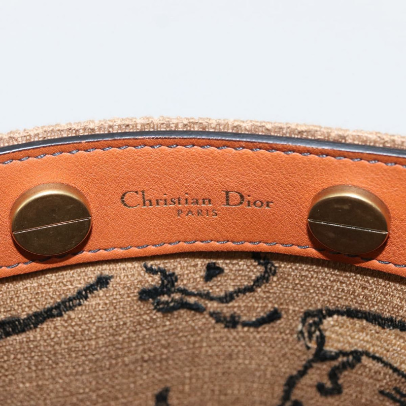 【日本直送】Christian Dior帆布肩背包，金色棕色，正品ka149M-16